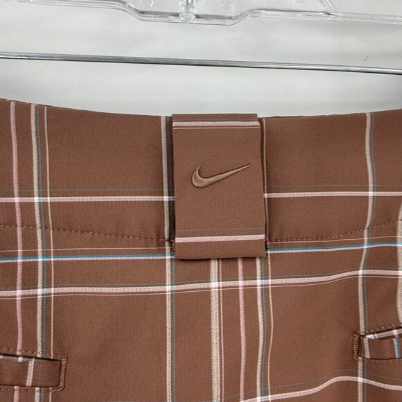 Nike Golf Women's Pleated Skirt and Skort Size 6P Plaid Brown Polyester Blend - Picture 5 of 11